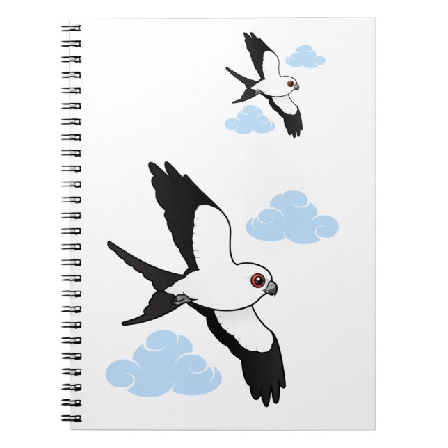Swallow-tailed Kite in flight Spiral Notebook (Front)