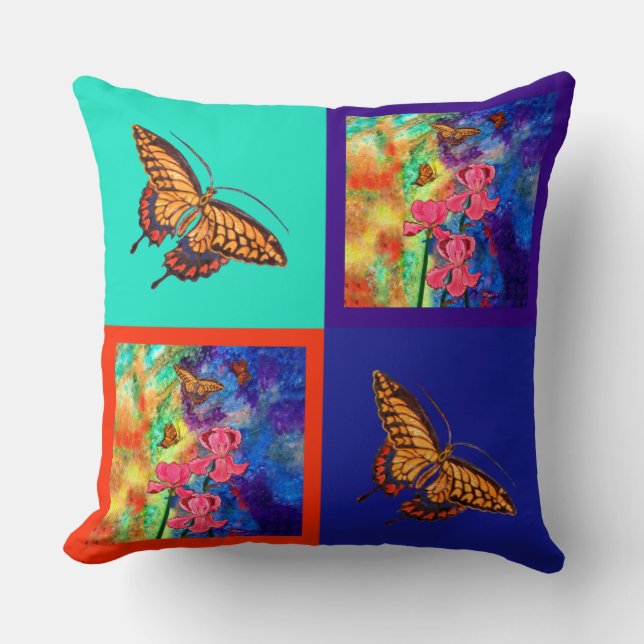 Swallowtail Attraction 2 Views Pillow (Front)