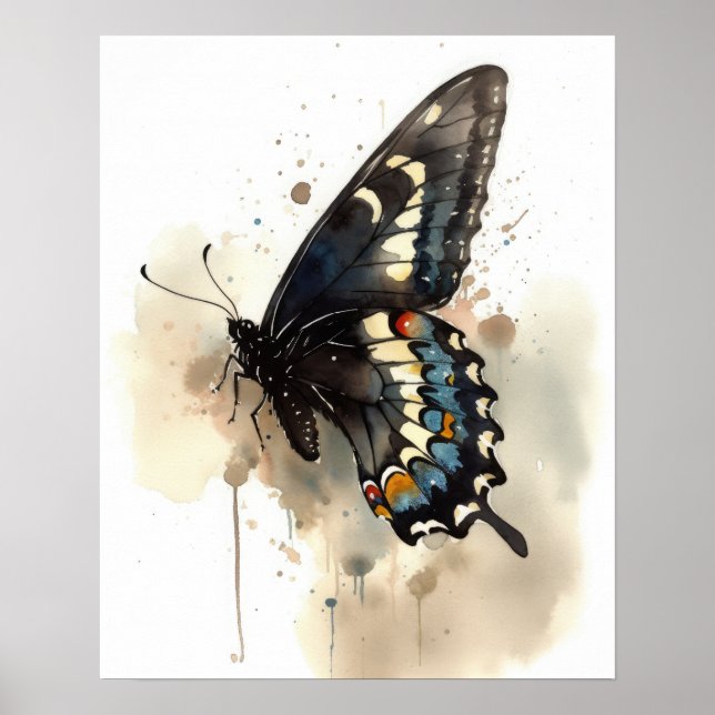 Swallowtail Butterfly Art Print Poster (Front)