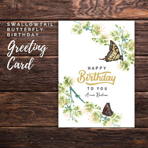 Swallowtail Butterfly Birthday Card