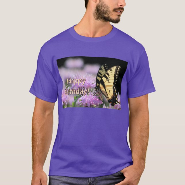 Swallowtail butterfly birthday wishes T-Shirt (Front)