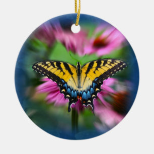 Swallowtail Butterfly Ceramic Tree Decoration