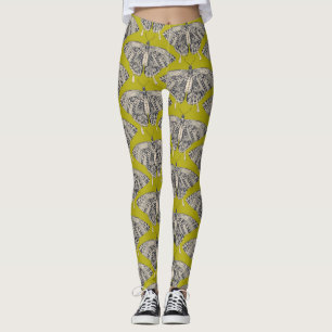 swallowtail butterfly citron basalt leggings