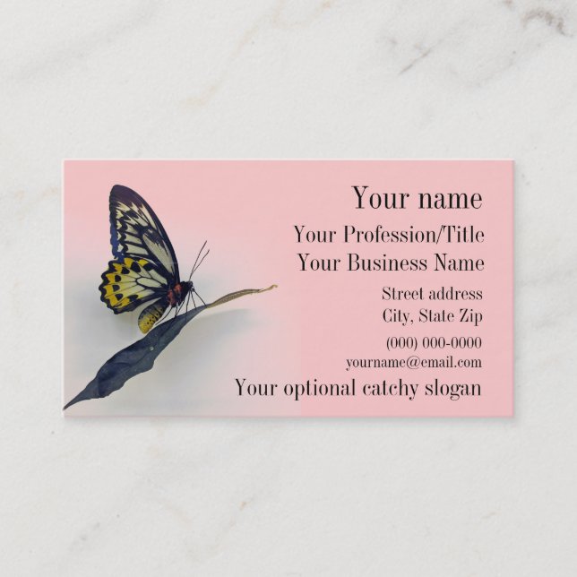 Swallowtail Butterfly Design Business Card (Front)
