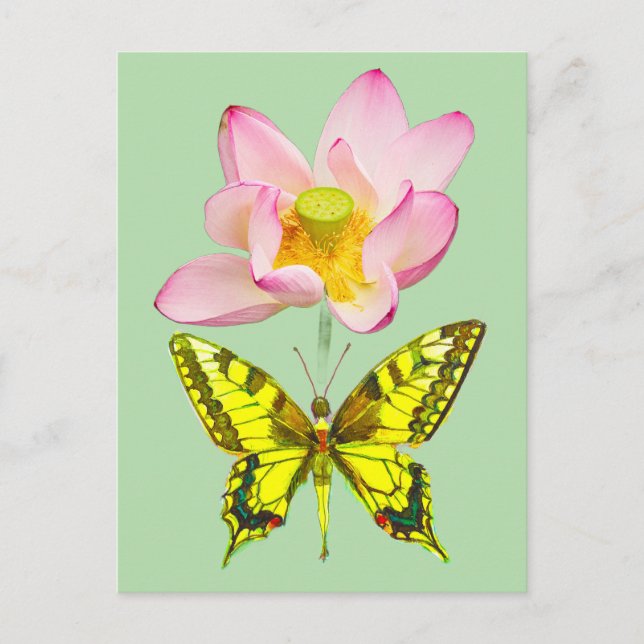 Swallowtail butterfly figure postcard (Front)
