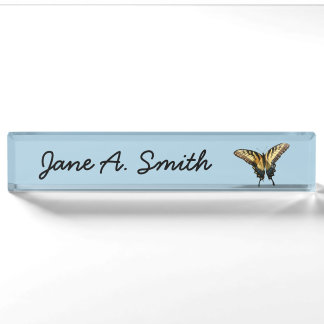 Swallowtail Butterfly III Beautiful Colourful Phot Nameplate