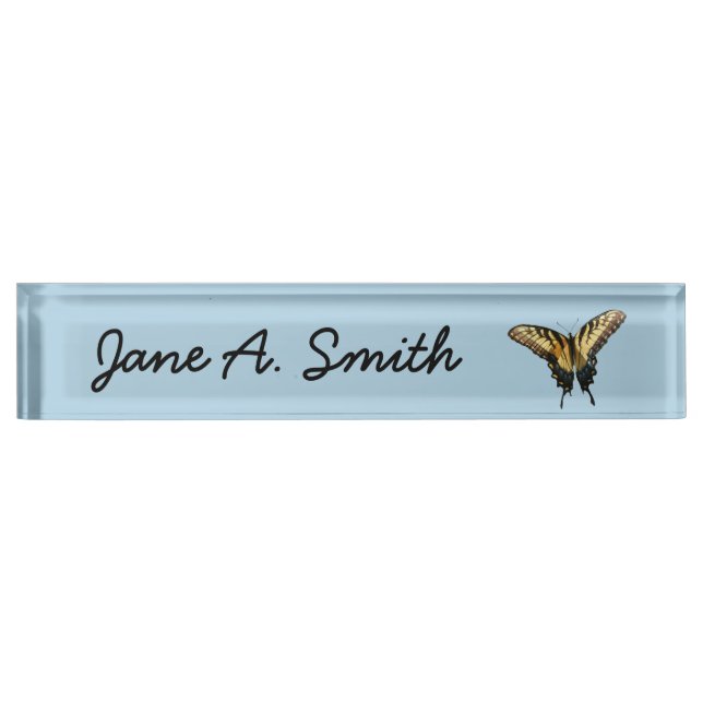 Swallowtail Butterfly III Beautiful Colourful Phot Nameplate (Front)