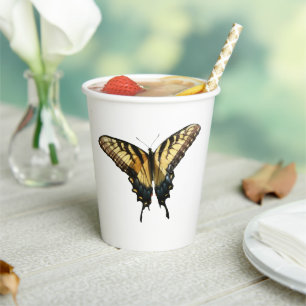 Swallowtail Butterfly III Beautiful Colourful Phot Paper Cups