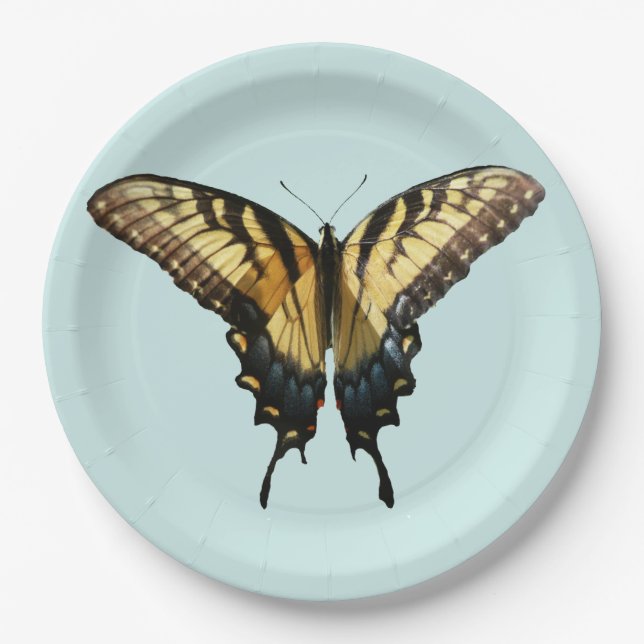 Swallowtail Butterfly III Beautiful Colourful Phot Paper Plate (Front)