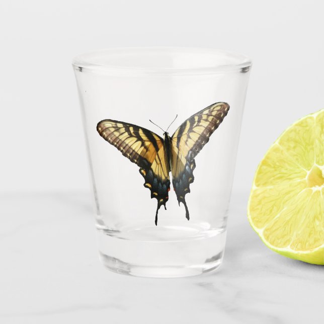 Swallowtail Butterfly III Beautiful Colourful Phot Shot Glass (Front)