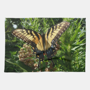 Swallowtail Butterfly III Beautiful Colourful Phot Tea Towel