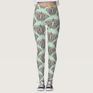 swallowtail butterfly mint basalt leggings