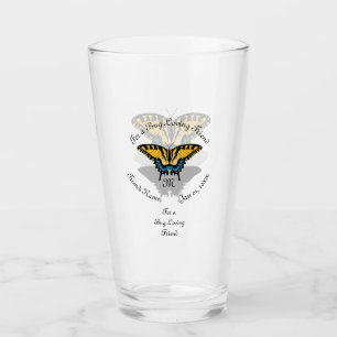 Swallowtail Butterfly Monogram Glass