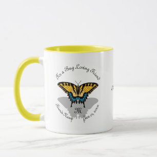 Swallowtail Butterfly Monogram Mug