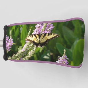 Swallowtail Butterfly on Purple Wildflowers Golf Head Cover