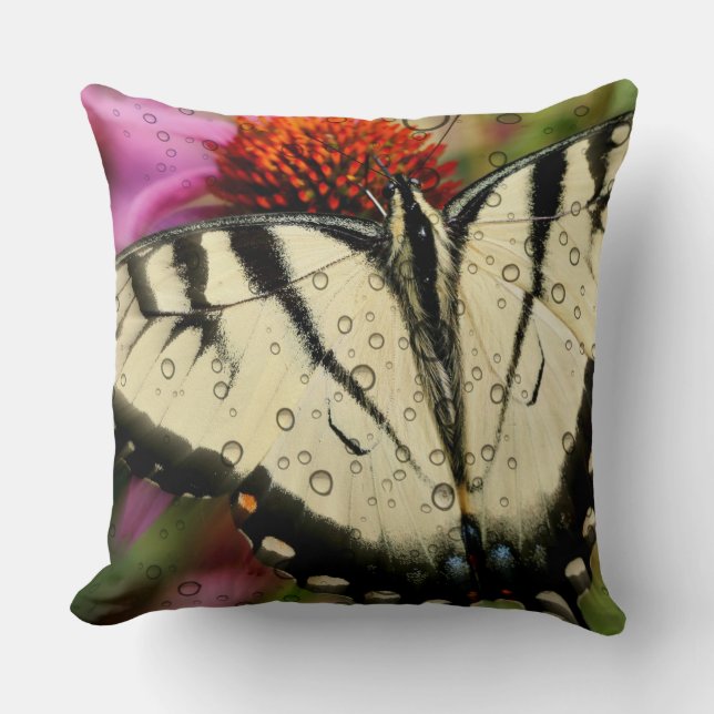 Swallowtail Butterfly Throw Pillow (Front)
