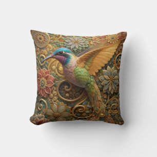 Swallowtail in Ornamental Flowers Cushion