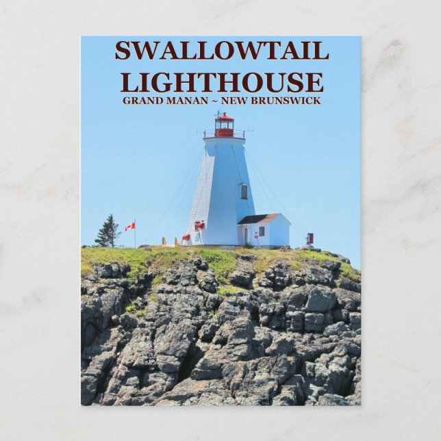 Swallowtail Lighthouse, Grand Manan N.B. Postcard (Front)