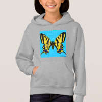 Swallowtail (vivid) - Girl's Pull-Over Hoodie
