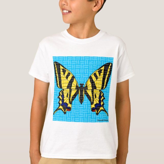 Swallowtail (white) - Boy's T-Shirt (Front)
