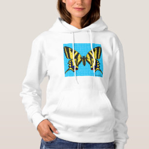 Swallowtail (white) - Women's Hooded Sweatshirt