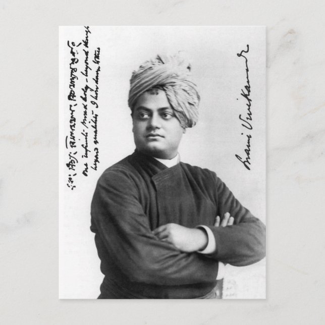 Swami Vivekananada in America 1893 Vintage Post Postcard (Front)