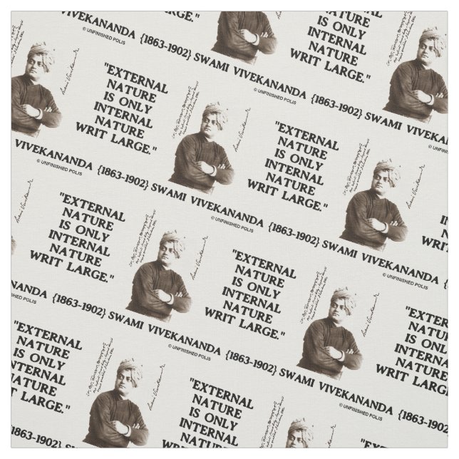 Swami Vivekananda External Nature Internal Nature Fabric (Swatch)