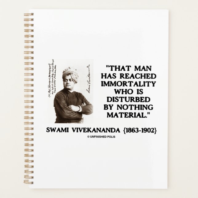 Swami Vivekananda Man Reached Immortality Material Planner (Front)