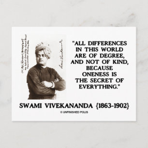 Swami Vivekananda Oneness Secret Of Everything Postcard