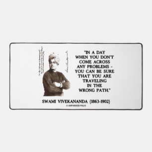 Swami Vivekananda Travelling In Wrong Path Desk Mat