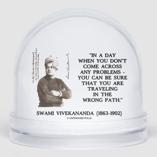 Swami Vivekananda Travelling In Wrong Path Snowglobe (Front)