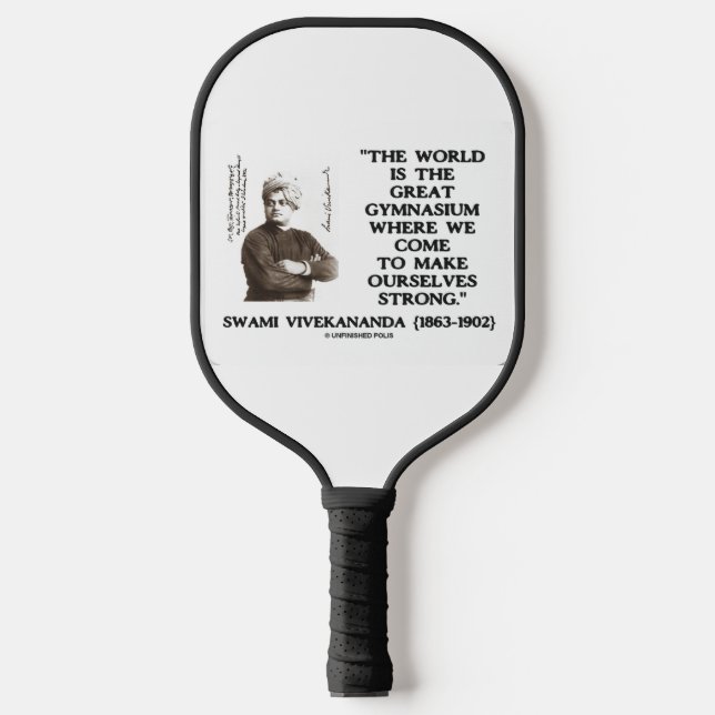 Swami Vivekananda World Great Gymnasium Strong Qte Pickleball Paddle (Front)