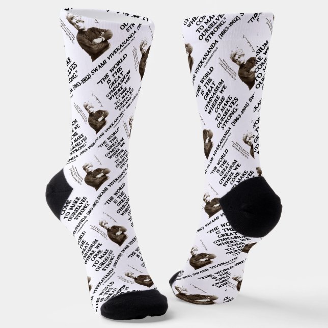 Swami Vivekananda World Great Gymnasium Strong Qte Socks (Angled)