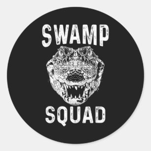 Swamp Alligator Squad Reptile Gator Lovers Funny  Classic Round Sticker