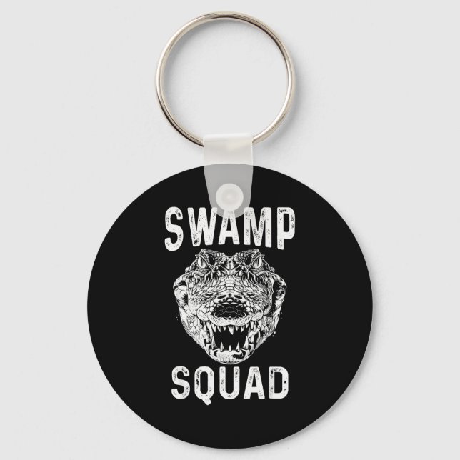Swamp Alligator Squad Reptile Gator Lovers Funny  Key Ring (Front)