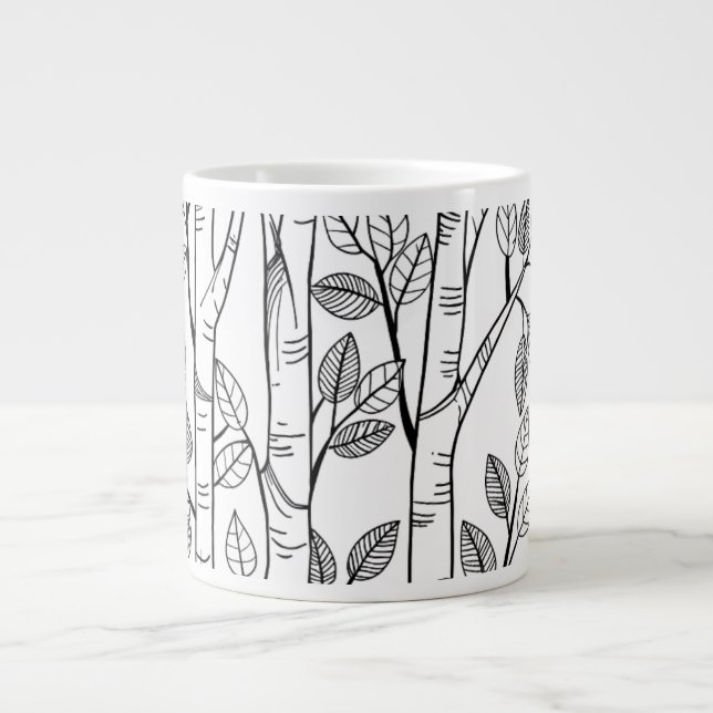 Swamp Birch - Betula alleghaniensis - Native Plant Large Coffee Mug (Front)