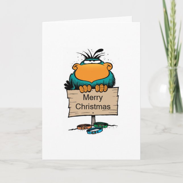 Swamp Bludgerigar Christmas Card (Front)