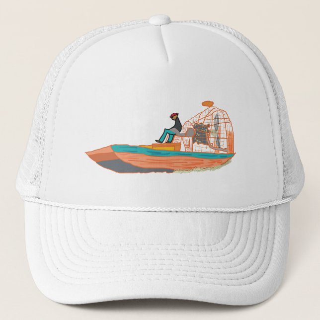 Swamp Boat Trucker Hat (Front)