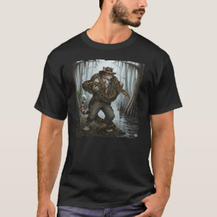 Swamp cat with a huge python in the Everglades! T-Shirt