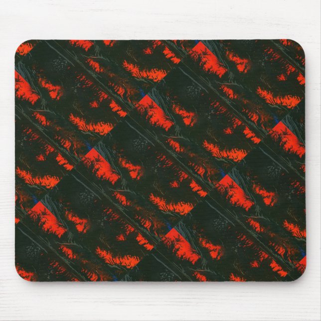 "Swamp Fire #1" Abstract Design Mousepad (Front)