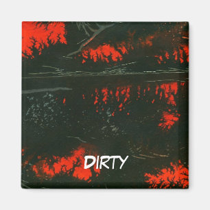 "Swamp Fire #1" Abstract Dishwasher Status Magnet