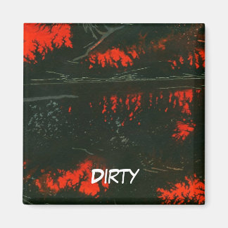 "Swamp Fire #1" Abstract Dishwasher Status Magnet