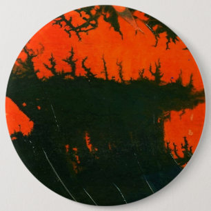 "Swamp Fire #2" Abstract Art Button