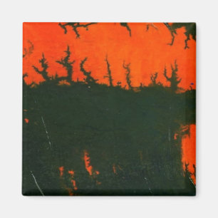 "Swamp Fire #2" Abstract Art Magnet
