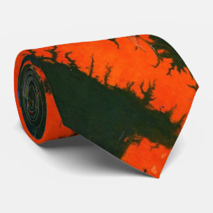 "Swamp Fire #2" Abstract Design Tie
