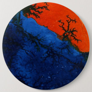 "Swamp Fire #4" Abstract Art Button