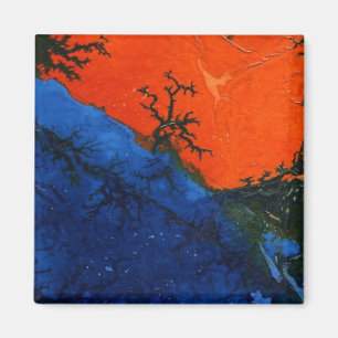 "Swamp Fire #4" Abstract Art Magnet