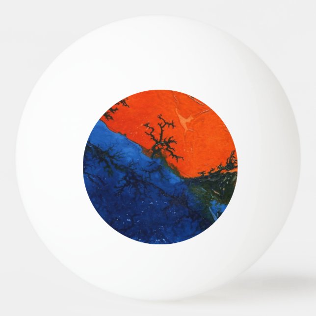 "Swamp Fire #4" Abstract Ping Pong Ball (Back)