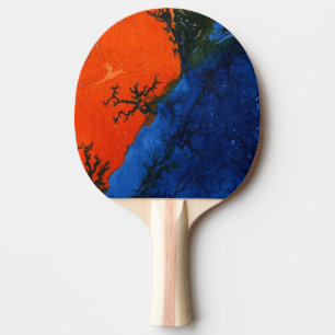 "Swamp Fire #4" Abstract Ping Pong Paddle