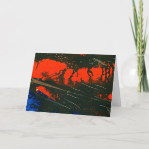 "Swamp Fire #5" Abstract Design Greeting Card